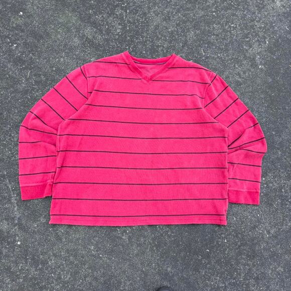 Y2K Red Striped Sweatshirt - Picture 1 of 8